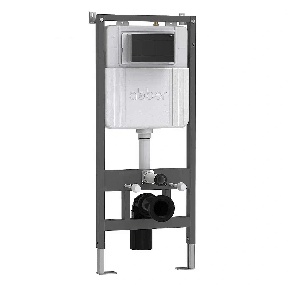 Кнопка для инсталяции ABBER AC0127MB черная матовая купить в интернет-магазине сантехники Sanbest