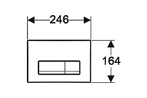 Кнопка для инсталляции Geberit Delta50 115.119.14.1 черный матовый купить в интернет-магазине сантехники Sanbest