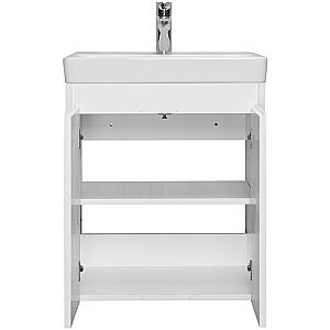 Тумба с раковиной Акватон Сканди Doors 55 белая для ванной в интернет-магазине Sanbest