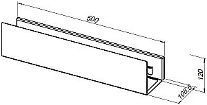 Полка Aquanet Магнум Н 341533 50 черная матовая купить в интернет-магазине сантехники Sanbest
