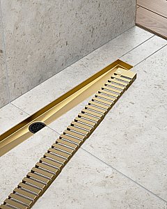 Душевой лоток TIMO Drain System 700 Lines DS230107/17 золото матовое купить в интернет-магазине Sanbest