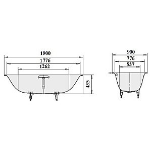 Ванна стальная Kaldewei Silenio 678 190х90 267800013001 Easy-clean белый купить в интернет-магазине Sanbest
