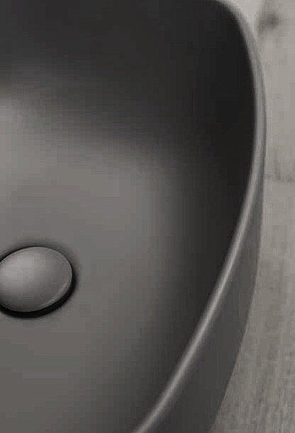 Раковина накладная Kerasan Nolita 60 534331 черная матовая купить в интернет-магазине Sanbest