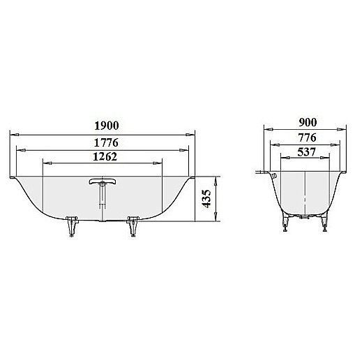 Ванна стальная Kaldewei Silenio 678 190х90 267800013001 Easy-clean белый купить в интернет-магазине Sanbest
