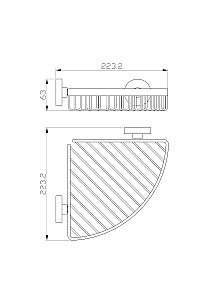 Полка для ванной угловая WONZON & WOGHAND EASY, Хром (WW-8144) купить в интернет-магазине сантехники Sanbest