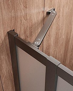 Душевой уголок Cezares Molveno 110x90 AH-21-90+20-P-GM стекло рифленое/профиль матовая оружейная сталь купить в интернет-магазине Sanbest