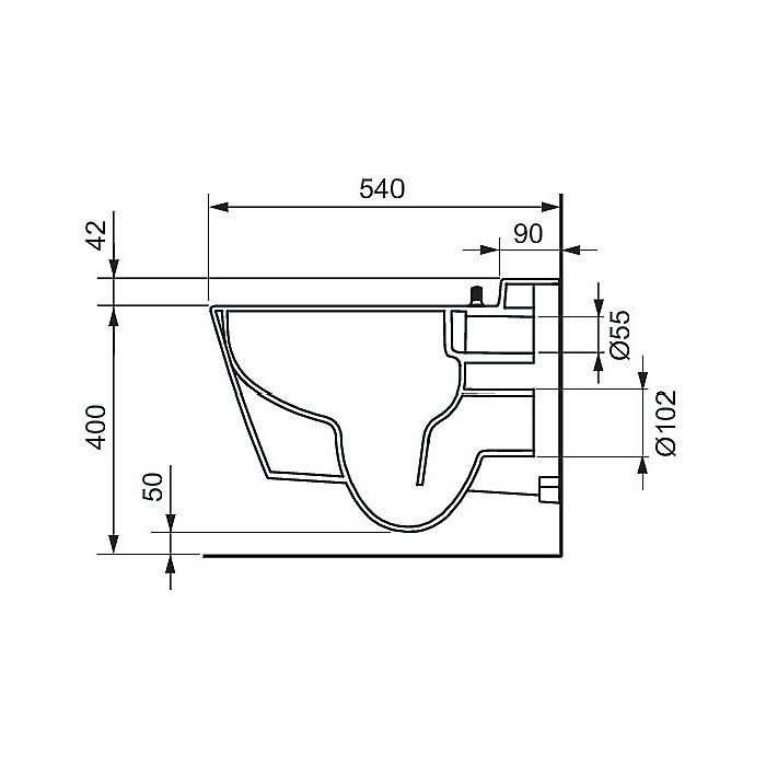 Унитаз TECE One 9700204 безободковый купить в интернет-магазине Sanbest