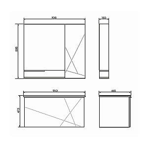 Зеркало со шкафом Comforty Мерано 00-00010664 90 белый матовый в ванную от интернет-магазине сантехники Sanbest