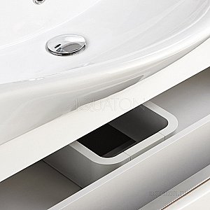 Тумба с раковиной Акватон Капри 60 белая глянцевая для ванной в интернет-магазине Sanbest