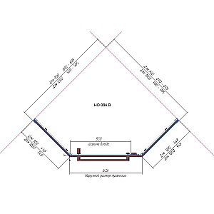 Душевой уголок RGW HO-084Gb 90x90 стекло матовое/профиль золото купить в интернет-магазине Sanbest