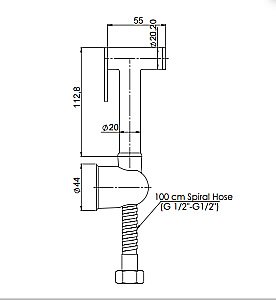 Гигиенический душ GPD STS04 купить в интернет-магазине сантехники Sanbest