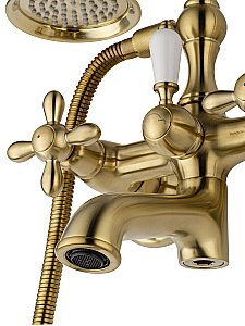 Смеситель для ванны с душем WONZON & WOGHAND RETRO, Брашированное золото (WW-88639020- BG) купить в интернет-магазине сантехники Sanbest