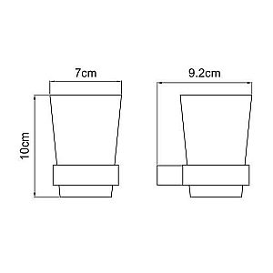 Стакан WasserKRAFT Sauer K-7928 купить в интернет-магазине сантехники Sanbest