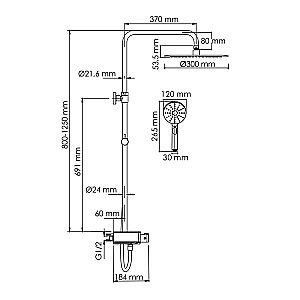 Душевая система WasserKraft Aller SET2660 Thermo хром купить в интернет-магазине сантехники Sanbest