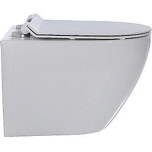 Унитаз подвесной beWash Minimal BKWHR003480 белый, безободковый, с крышкой микролифт купить в интернет-магазине Sanbest