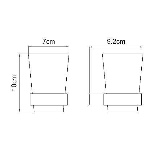 Стакан WasserKRAFT Sauer K-7928 купить в интернет-магазине сантехники Sanbest