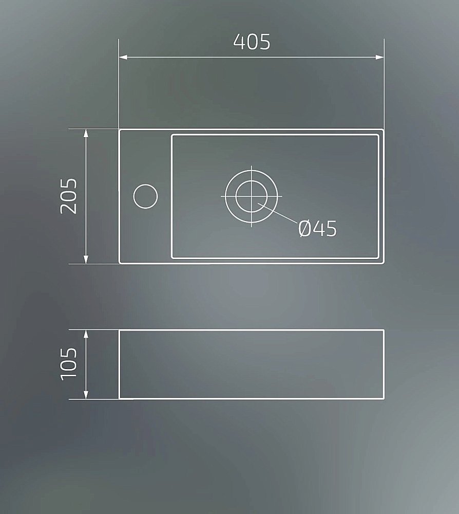 Раковина подвесная Gid Suspendido 40,5 Bm9270 62201L черная матовая купить в интернет-магазине Sanbest