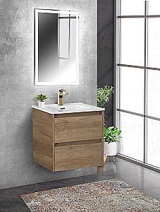 Тумба с раковиной BelBagno KRAFT-500-2C-SO-RNN Rovere Nebrasca Nature для ванной в интернет-магазине Sanbest