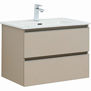 Тумба с раковиной Aquanet Вега 70 329584 бежевая для ванной в интернет-магазине Sanbest