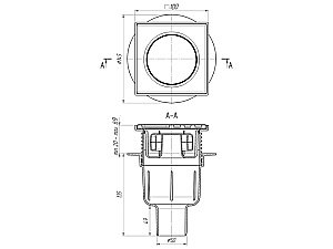 Душевой трап с решеткой Bronze De Luxe 21975-57 бронза купить в интернет-магазине Sanbest
