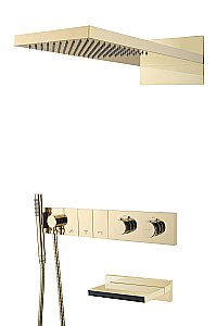 Душевая система Boheme Zodiac 133-2-G золото купить в интернет-магазине сантехники Sanbest