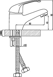 Смеситель для раковины Rossinka A A35-11 купить в интернет-магазине сантехники Sanbest