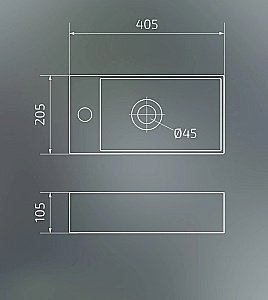 Раковина подвесная Gid Suspendido 40,5 Bm9270 62201L черная матовая купить в интернет-магазине Sanbest