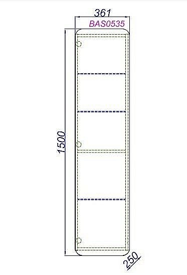 Пенал Aqwella Basic 35 BAS0535DZ белый/дуб золотой для ванной в интернет-магазине сантехники Sanbest