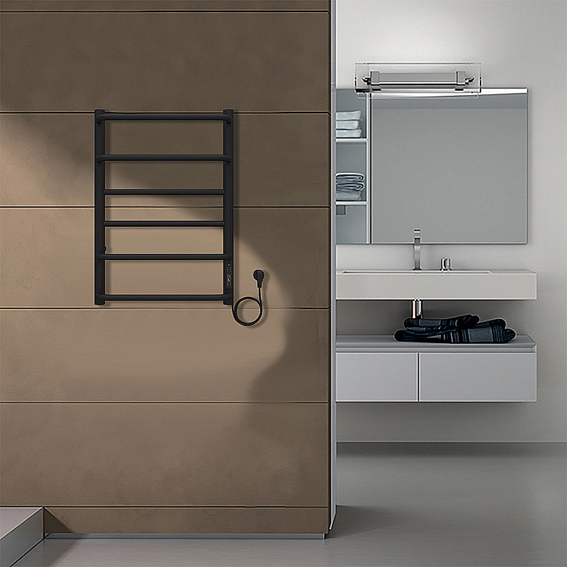 Полотенцесушитель электрический Azario MILAN П6 400х600 AZ90846B черный купить в интернет-магазине сантехники Sanbest