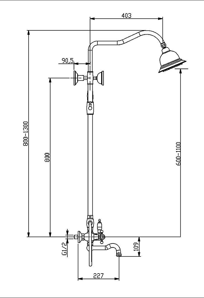 Душевая система Timo Nelson SX-1291/02 бронза купить в интернет-магазине сантехники Sanbest