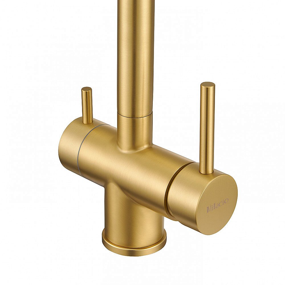 Смеситель для кухни Milacio Ultra MCU.554.GD золото купить в интернет-магазине сантехники Sanbest