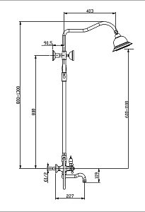 Душевая система Timo Nelson SX-1291/02 бронза купить в интернет-магазине сантехники Sanbest