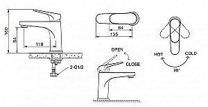 Смеситель для раковины BRAVAT Eler F1191238CP-RUS купить в интернет-магазине сантехники Sanbest