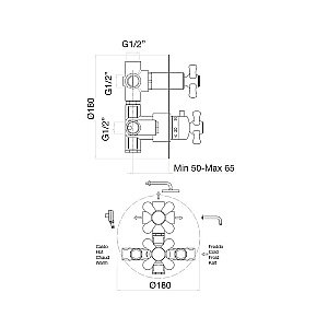 Смеситель для душа Webert Armony AM970903010 золото купить в интернет-магазине сантехники Sanbest