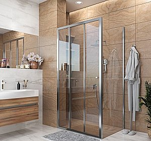 Душевой уголок Grossman Falcon GR-D110FaGRP100Fa 110х100 стекло прозрачное/профиль хром купить в интернет-магазине Sanbest