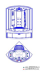 Душевой бокс Радомир Даниэла К2 140х140 1-04-1-0-5-0751 стекло матовое/профиль белый купить в интернет-магазине Sanbest