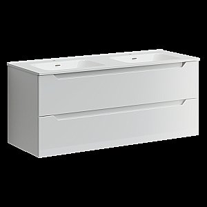 Тумба с раковиной Sancos Norma 2.0 NR2.0120-2W белый глянец для ванной в интернет-магазине Sanbest