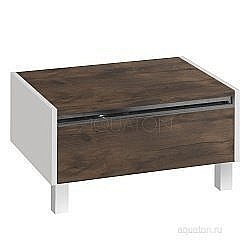Нижняя тумба Акватон Капри 60 темное дерево для ванной в интернет-магазине сантехники Sanbest