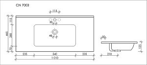 Раковина Ceramica Nova Element CN7003 1025 купить в интернет-магазине Sanbest