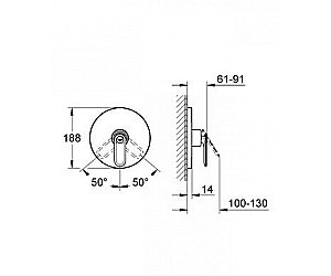 Смеситель для душа Grohe Veris 19367000 купить в интернет-магазине сантехники Sanbest