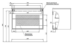 Тумба с раковиной Aquanet Lino 287542 80 (Flat) белый глянец для ванной в интернет-магазине Sanbest