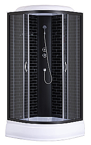 Душевая кабина Loranto CS-6610-25GB 100х100 тонированное стекло/профиль черный купить в интернет-магазине Sanbest