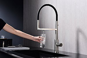 Смеситель для кухни Paulmark Tornado To213402-BS брашированная сталь купить в интернет-магазине сантехники Sanbest