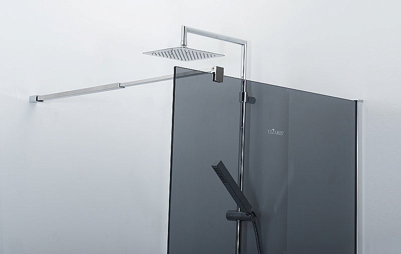 Душевое ограждение Cezares Liberta L-2-110 серый/профиль хром купить в интернет-магазине Sanbest