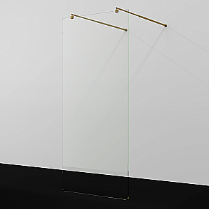 Душевое ограждение WasserKRAFT Vechte 60W46BG 110 фиксатор золото матовое/стекло прозрачное купить в интернет-магазине Sanbest