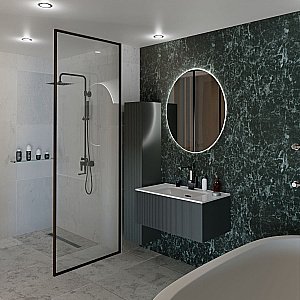 Тумба с раковиной LA FENICE TERRA Grigio 80 серая для ванной в интернет-магазине Sanbest