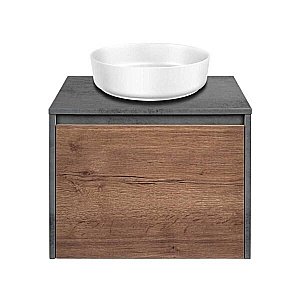 Тумба с раковиной Vincea Mesa 600 T.Oak + Beton для ванной в интернет-магазине Sanbest