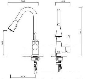 Смеситель для кухни Schein Kitchen 50301/1039024 купить в интернет-магазине сантехники Sanbest