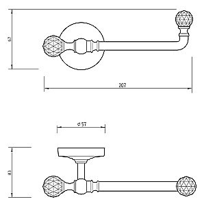 Держатель для туалетной бумаги Migliore Amerida ML.AMR-60.405.CR хром/Swarovski купить в интернет-магазине сантехники Sanbest