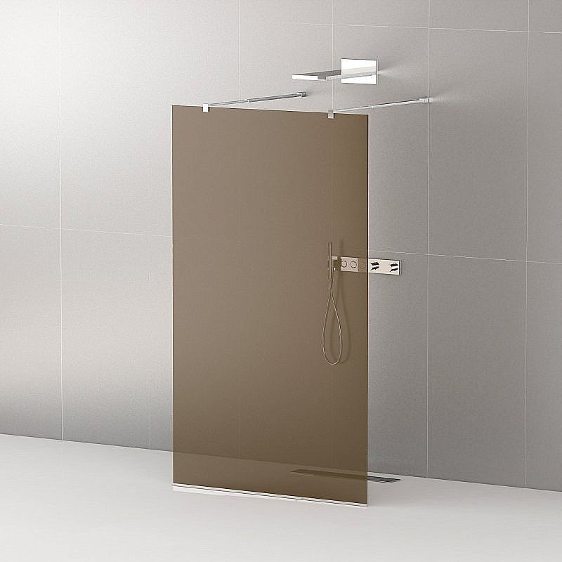 Душевое ограждение Cezares Liberta L-2-80 бронзовый/профиль хром купить в интернет-магазине Sanbest